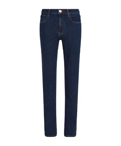 Tommy Hilfiger High-rise Straight Jeans In Black