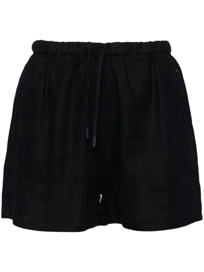 Tommy Hilfiger High-waist Straight-leg Shorts In Blue