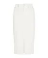 Tommy Hilfiger High-waisted Straight Midi Skirt In White