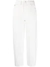 Tommy Hilfiger High-waisted Tapered Jeans In White