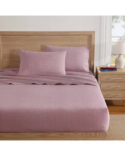 Tommy Hilfiger Highland Ticking Stripe Cotton Pillowcase Set In Pink