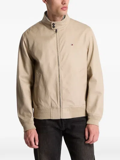 Tommy Hilfiger High-neck Bomber Jacket In Brown