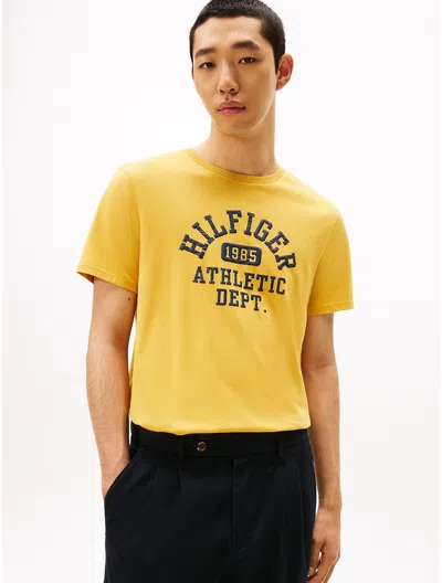 Tommy Hilfiger Hilfiger 1985 Athletic Logo T In Gold
