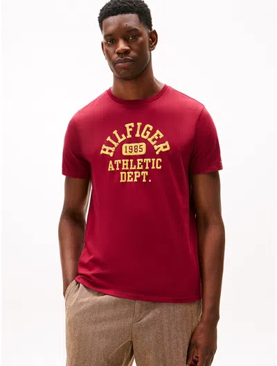 Tommy Hilfiger Hilfiger 1985 Athletic Logo T In Red
