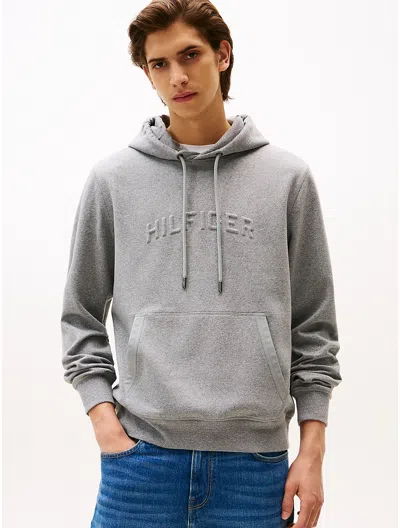 Tommy Hilfiger Hilfiger Arch Embossed Hoodie In Gray