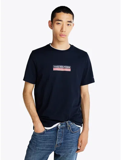 Tommy Hilfiger Hilfiger Box Logo T In Navy