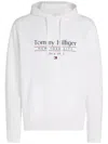Tommy Hilfiger Logo-print Hoodie In Grey