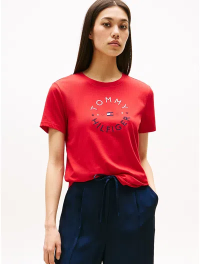 Tommy Hilfiger Hilfiger Circle Logo T In Red