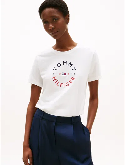 Tommy Hilfiger Hilfiger Circle Logo T In Sand