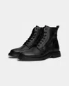 Tommy Hilfiger Hilfiger Comfort Mens Lightweight Leather Boots In Black