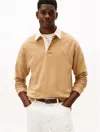 Tommy Hilfiger Hilfiger Crest Brushed Rugby In Brown