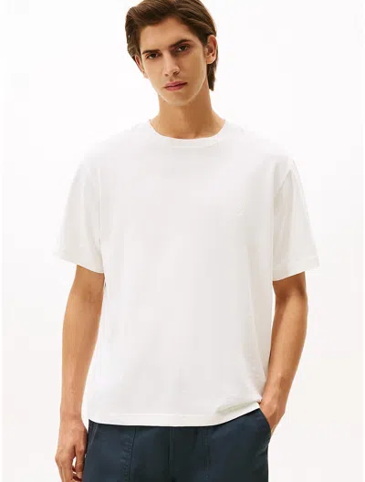 Tommy Hilfiger Hilfiger Crest Logo Slub T In Neutral