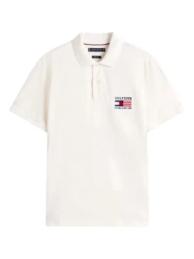 Tommy Hilfiger Hilfiger Flag Reg Polo In White