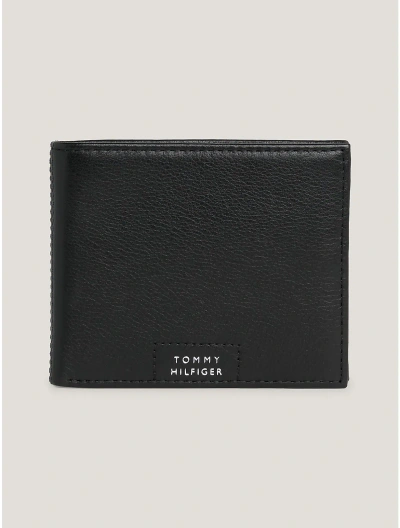 Tommy Hilfiger Hilfiger Leather Card Wallet In Black