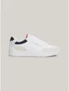 Tommy Hilfiger Elegant White Lace-up Sneakers With Contrast Detail In White