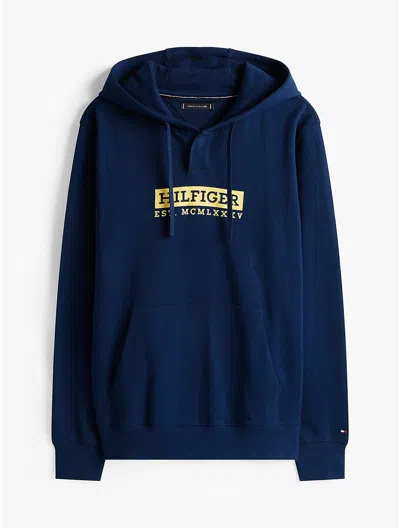 Tommy Hilfiger Hilfiger Logo Hoodie In Night Sky