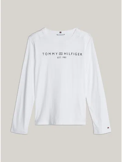 Tommy Hilfiger Hilfiger Logo Long In Optic White
