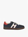 Tommy Hilfiger Hilfiger Logo Mix Media Skater Sneaker In Blue