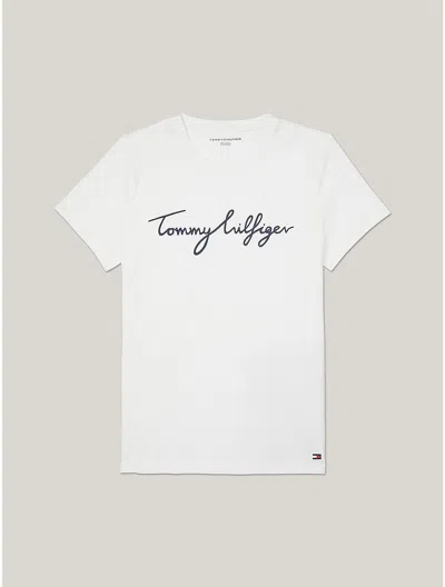 Tommy Hilfiger Hilfiger Logo T In Fresh White