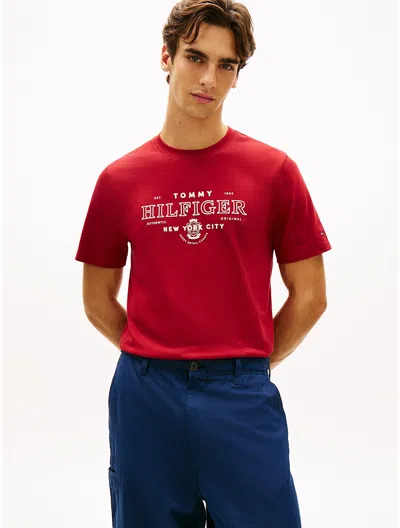 Tommy Hilfiger Hilfiger Nyc Logo Heavyweight T In Red