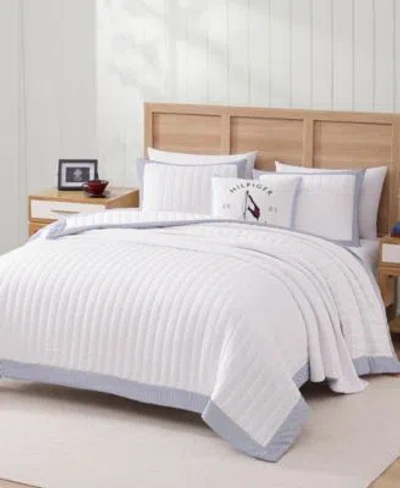 Tommy Hilfiger Hilfiger Resort Washed Microfiber Quilt Sets In White
