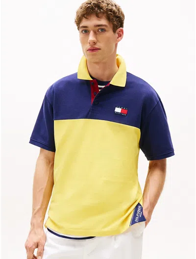 Tommy Hilfiger Hilfiger Sailing Colorblock Polo In Soft Sunflower