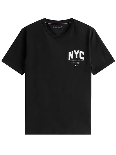 Tommy Hilfiger Hilfiger Script Nyc Tee Clothing In Black
