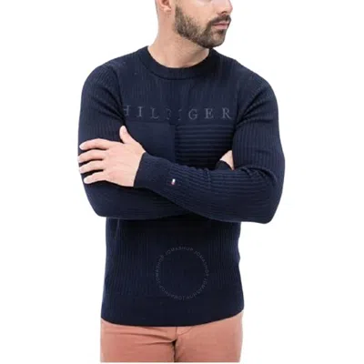 Tommy Hilfiger Hilfiger Structure Flag Crewneck Sweater - Blue