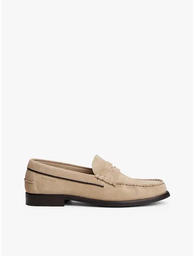 Tommy Hilfiger Hilfiger Suede Loafer In Beige