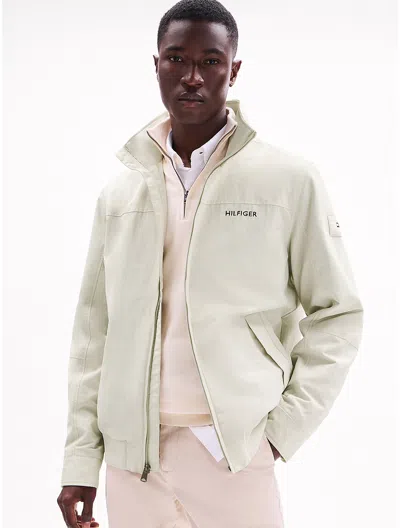 Tommy Hilfiger Logo Regatta Windbreaker In Silver Birch