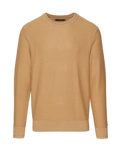 Tommy Hilfiger Honeycomb Knit Pullover In Brown