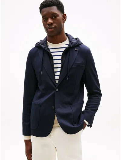 Tommy Hilfiger Hooded Blazer In Blue