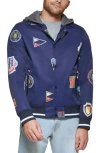Tommy Hilfiger Men's Varsity Regular-fit Hooded Bomber Jacket In Varsity Patch