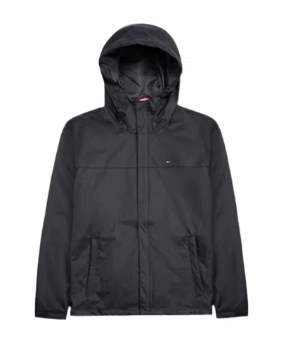 Tommy Hilfiger Hooded Casual Jacket In Black