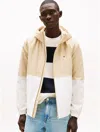 Tommy Hilfiger Hooded Colorblock Ripstop Jacket In Sandalwood