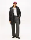 Tommy Hilfiger Hooded Down Coat In Black