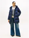 Tommy Hilfiger Hooded Down Coat In Multi