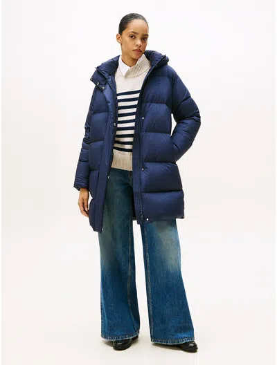 Tommy Hilfiger Hooded Down Coat In Multi