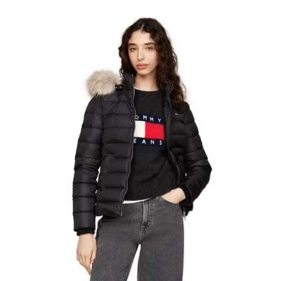 Tommy Hilfiger Hooded Down Jacket In Black