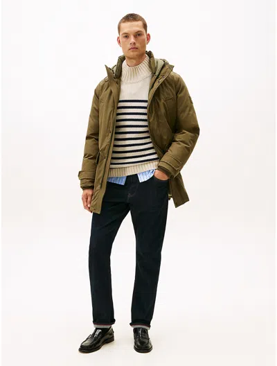 Tommy Hilfiger Hooded Down Parka In Green