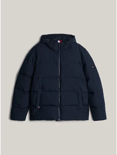 Tommy Hilfiger Hooded Down Puffer Jacket In Navy
