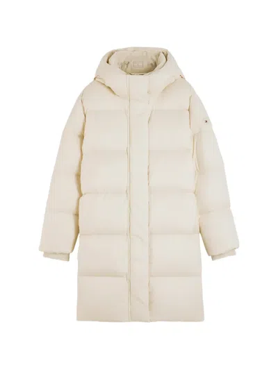Tommy Hilfiger Hooded Padded Coat In Neutral
