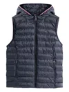 Tommy Hilfiger Hooded Padded Gilet In Blue