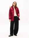 Tommy Hilfiger Hooded Puffer Coat In Red