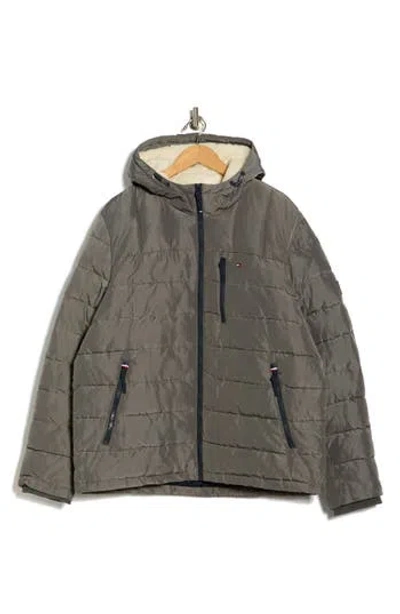 Tommy Hilfiger Hooded Puffer Jacket In Multi