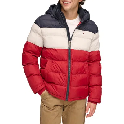 Tommy Hilfiger Hooded Puffer Jacket In Multi
