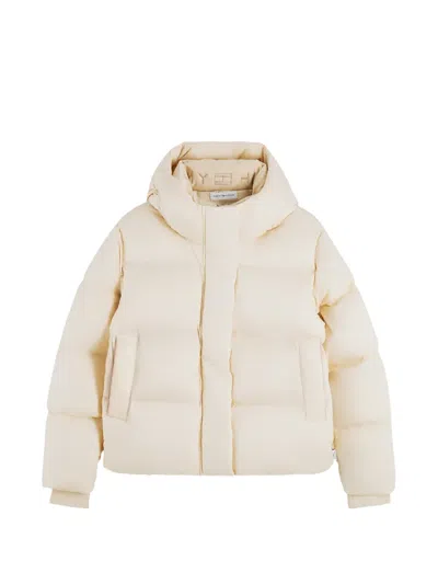 Tommy Hilfiger Hooded Quilted Jacket In Nude