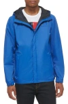 Tommy Hilfiger Hooded Rain Slicker Jacket In Blue