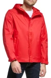 Tommy Hilfiger Hooded Rain Slicker Jacket In Mars Red