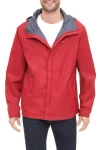 Tommy Hilfiger Hooded Rain Slicker Jacket In Red